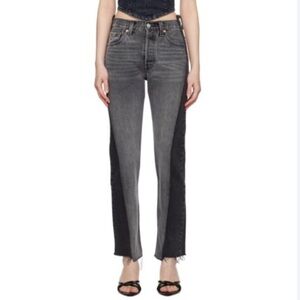 Levi's Gray and Black Straight Leg Jeans Two Tone